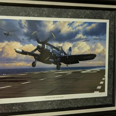 Signed and Numbered "Working the Night Shift" Vought F4U Corsair