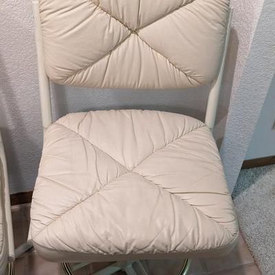 White Leather Bar Stools