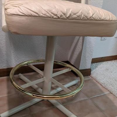 White Leather Bar Stools