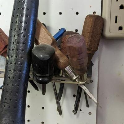 Contents of Peg Board in Shop 1