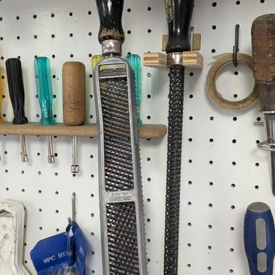 Contents of Peg Board in Shop 1