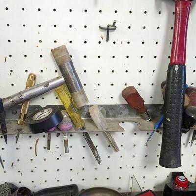 Contents of Peg Board in Shop 1