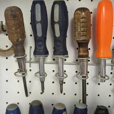Contents of Peg Board in Shop 1