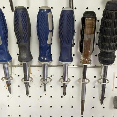 Contents of Peg Board in Shop 1