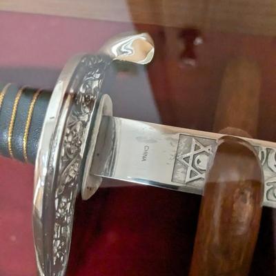 United State Marines Corps Framed Sword and Sheath