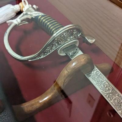 United State Marines Corps Framed Sword and Sheath
