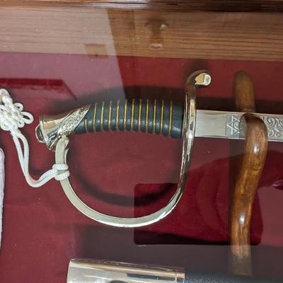 United State Marines Corps Framed Sword and Sheath