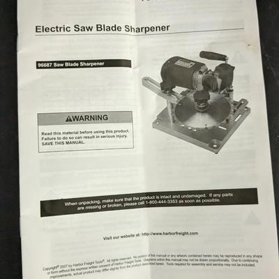 Chicago Electric Saw Blade Sharpener with Drill Bit Sharpener
