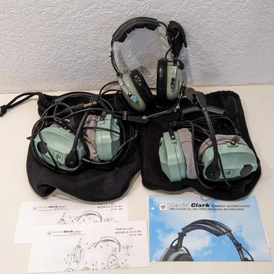 David Clark H10-80 and 30 Aviator Headsets