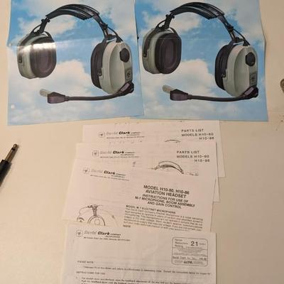 David Clark H10-80 and 30 Aviator Headsets