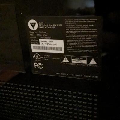 Vizio 26" TV with White Clad Stand and Multimedia