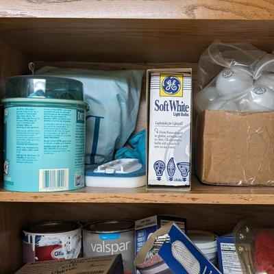 Contents of Cabinets in Wash Room