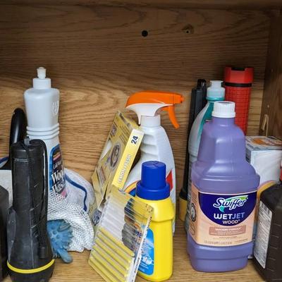 Contents of Cabinets in Wash Room