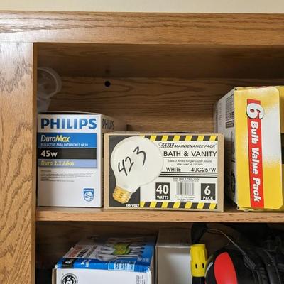 Contents of Cabinets in Wash Room