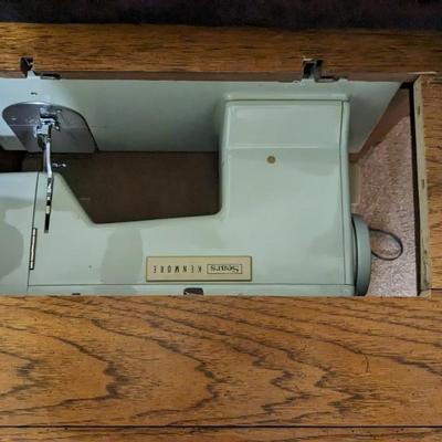 Sears Kenmore Sewing Machine in Table w/ Extras