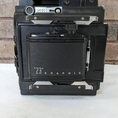 Graflex Speed Graphic 2.25x3.25 Large Format Press/View Camera w/ 23 Slotted Roll Film Holder