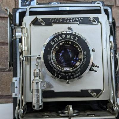 Graflex Speed Graphic 2.25x3.25 Large Format Press/View Camera w/ 23 Slotted Roll Film Holder