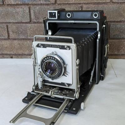 Graflex Speed Graphic 2.25x3.25 Large Format Press/View Camera w/ 23 Slotted Roll Film Holder