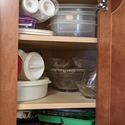 Contents of Upper Kitchen Cabinets (West)
