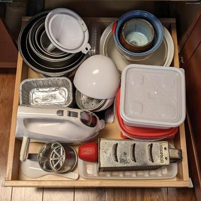 Contents of Lower Kitchen Cabinets (East)