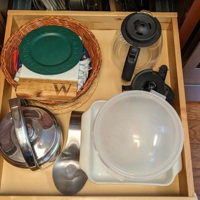 Contents of Lower Kitchen Cabinets (East)
