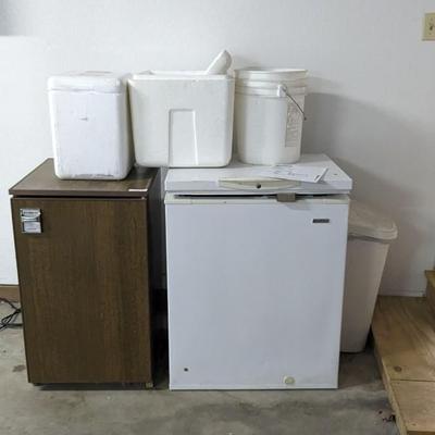 Mini Kenmore Deep Freeze and Garage Fridge