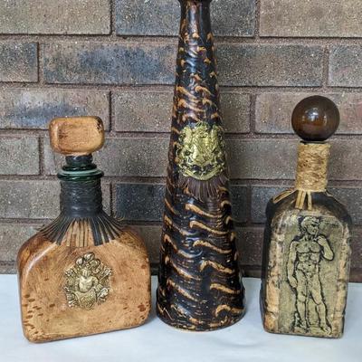 Decorative Decanters and Lead Crystal Ice Bucket 