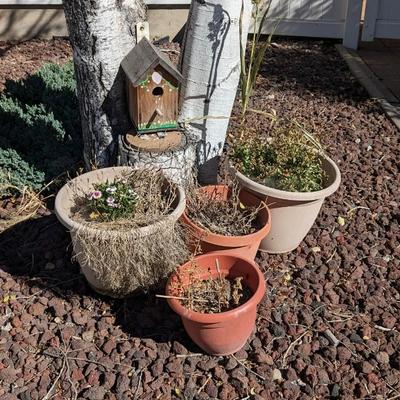Sitting Bench and Pots