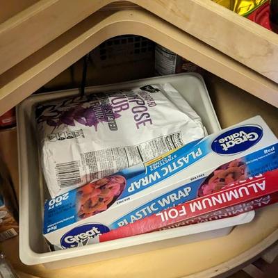 Contents of Lower Kitchen Cabinets (West)