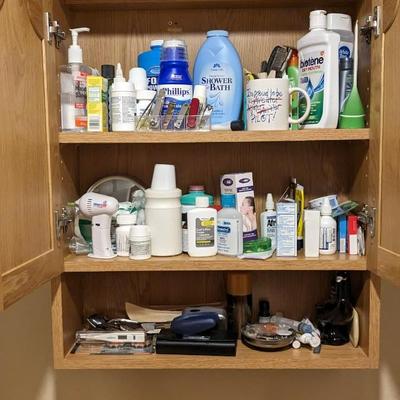 Contents Of Main Bedroom Bathroom and Vanity Area