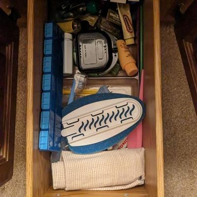 Contents Of Main Bedroom Bathroom and Vanity Area
