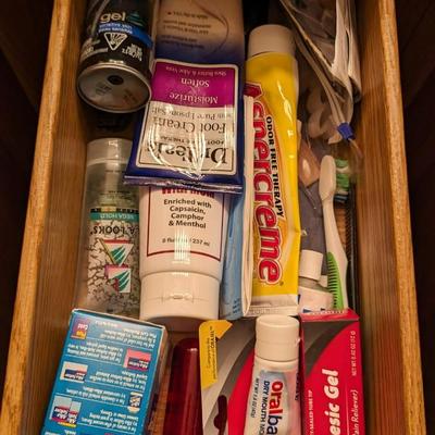 Contents Of Main Bedroom Bathroom and Vanity Area