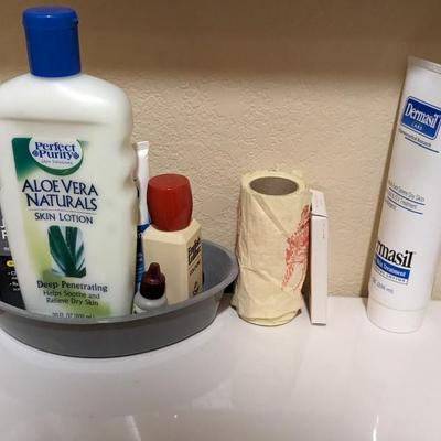 Contents Of Main Bedroom Bathroom and Vanity Area