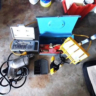 ELECTRIC DRILL-SHOP LIGHT-SOLDER-SOCKET SET