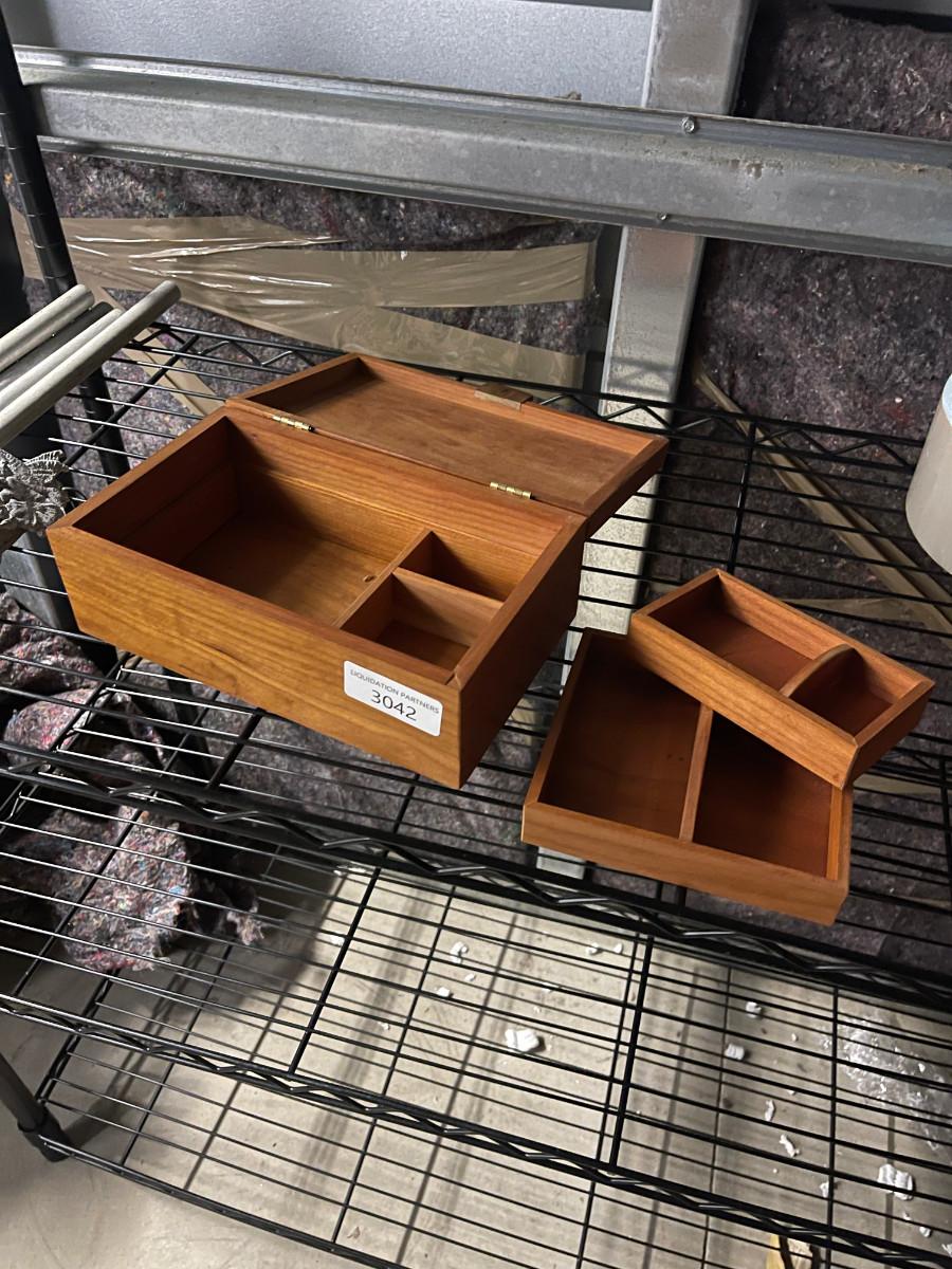 Wooden Jewelry Box w/ Inserts