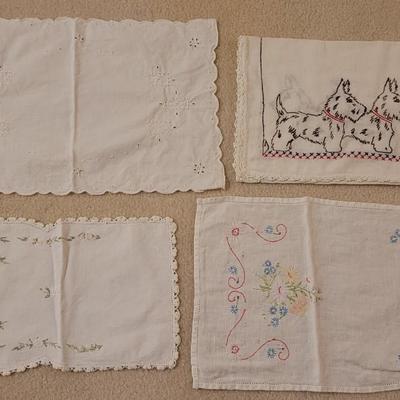 9: Vintage Linens- One with Little Scottie Dogs