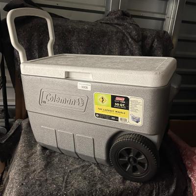 Coleman 50 Qt. Cooler on Wheels - Gray