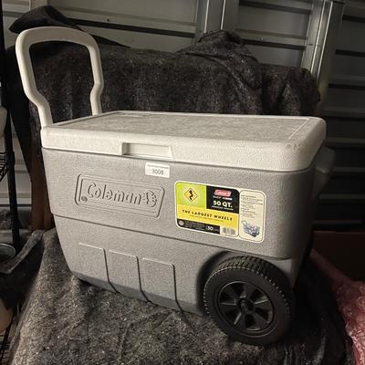 Coleman 50 Qt. Cooler on Wheels - Gray