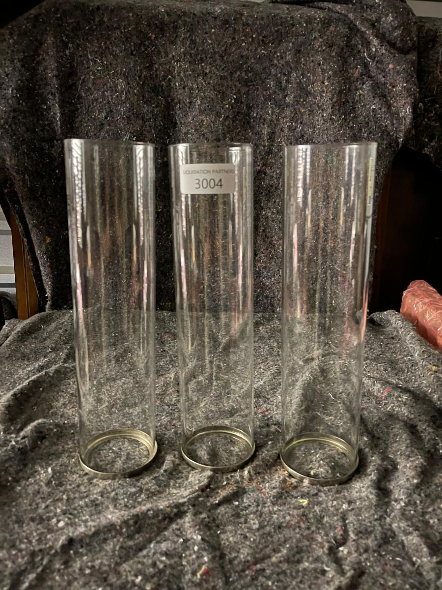 Tall Glass Vases Set of 3