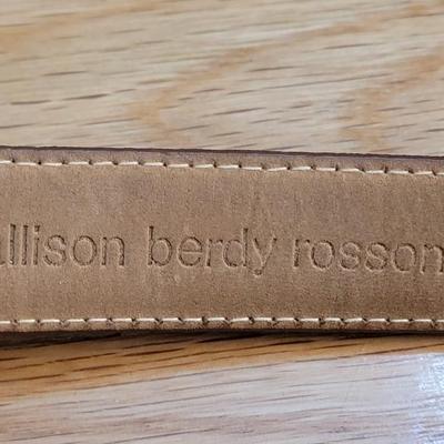 26: Gold Lion Buckle with Tan Leather Belt by Allison Berdy Rosson
