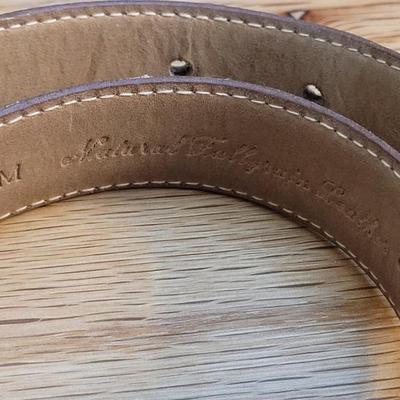 26: Gold Lion Buckle with Tan Leather Belt by Allison Berdy Rosson