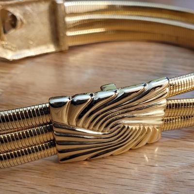 31: Gold Metal Judith Lieber Belt