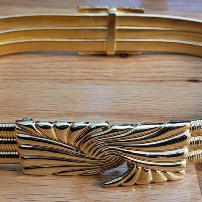 31: Gold Metal Judith Lieber Belt