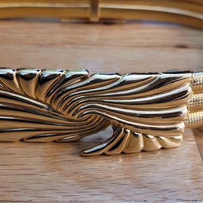 31: Gold Metal Judith Lieber Belt