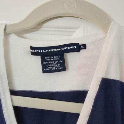 37: Ralph Lauren Blue & White Stripe Sweater and Christopher & Banks Multicolored Stiped Sweater