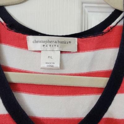 37: Ralph Lauren Blue & White Stripe Sweater and Christopher & Banks Multicolored Stiped Sweater