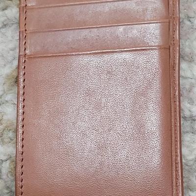 48: Brown Leather Pucchi Card Wallet