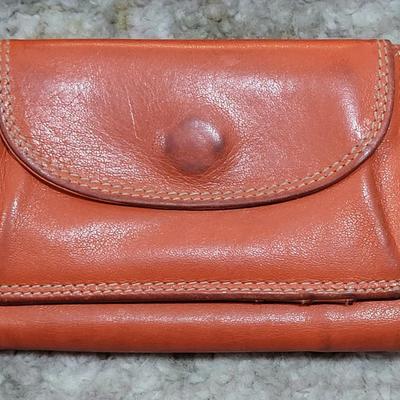 49: Orange Leather Belarno Wallet and Casleigh Brocade Clutch Wallet