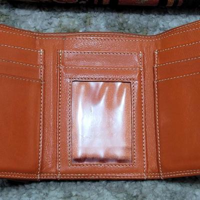 49: Orange Leather Belarno Wallet and Casleigh Brocade Clutch Wallet
