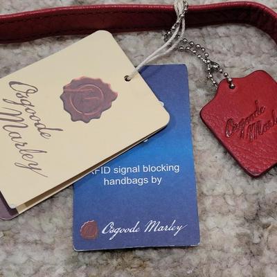 51: New Osgoode Marley Red Leather Crossbody Bag